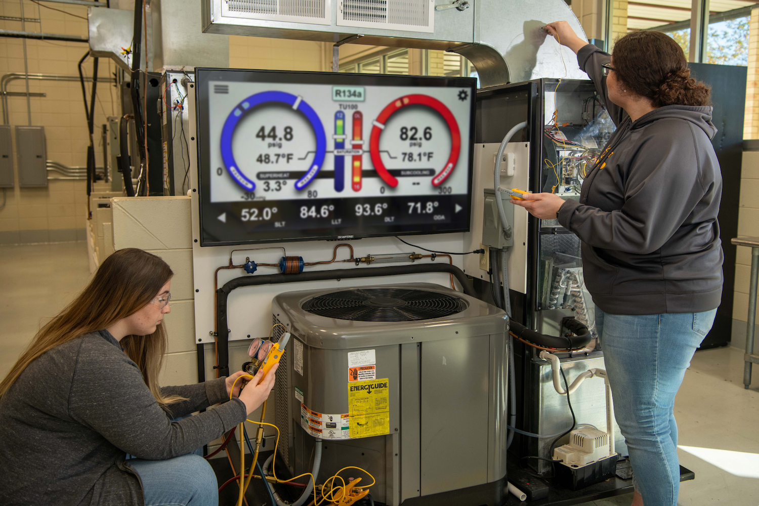students learn HVAC - skilled trades